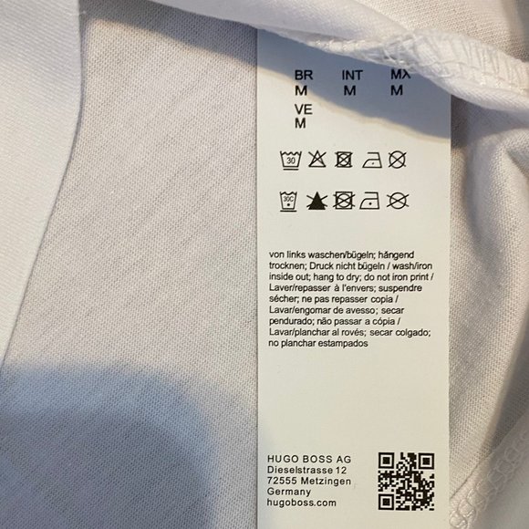 NWT Men's HUGO BOSS Cotton White T-Shirts With Hand-Drawn Artwork Size Medium - Picture 3 of 4